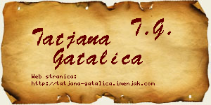 Tatjana Gatalica vizit kartica